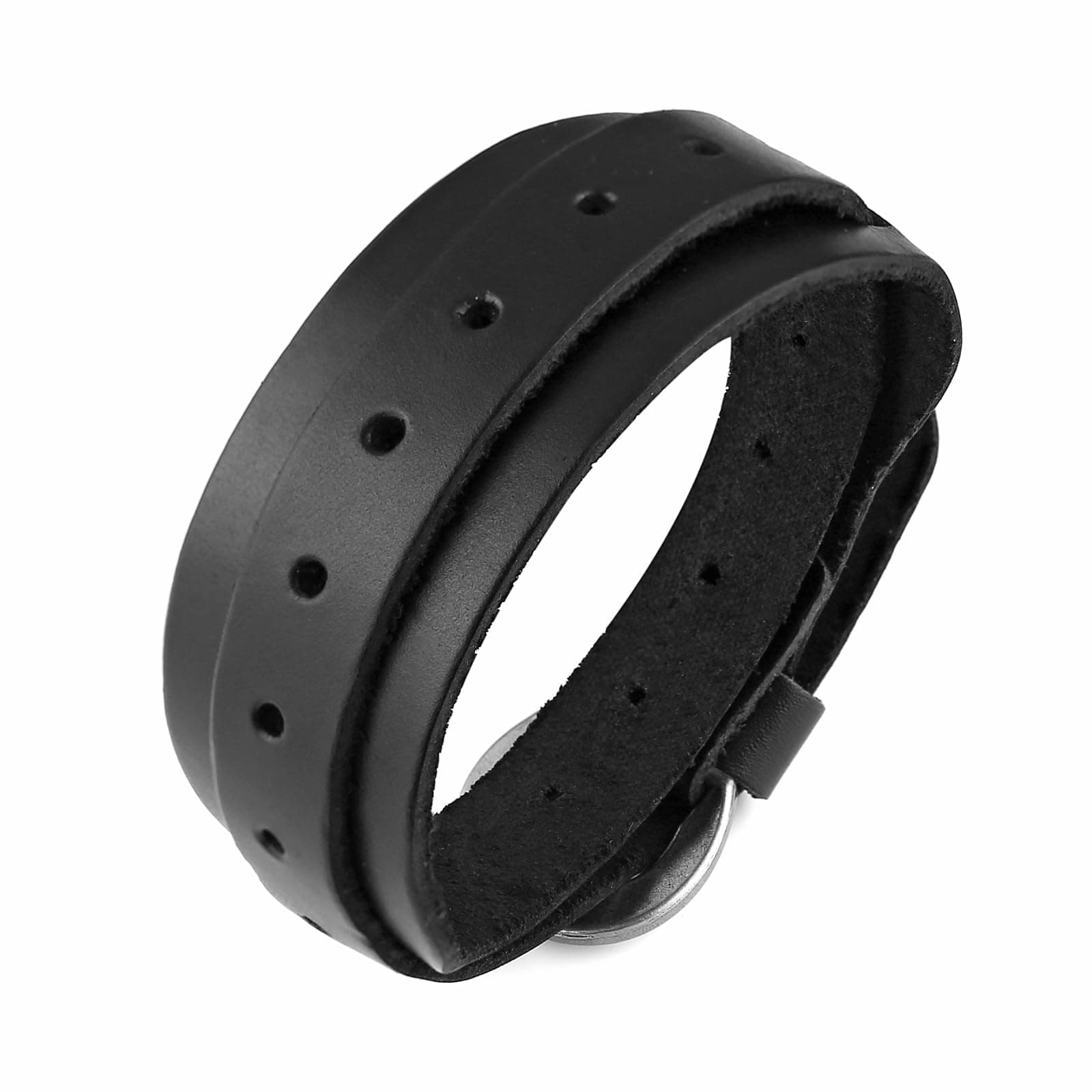 HZMAN Genuine Leather Cuff Bracelets for Men and Women