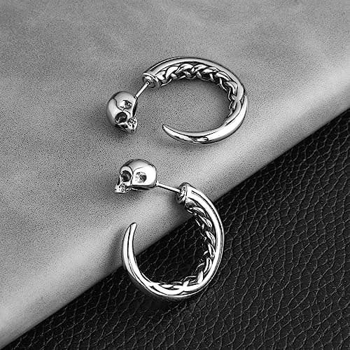 Crescent Moon Earrings for Men and Women