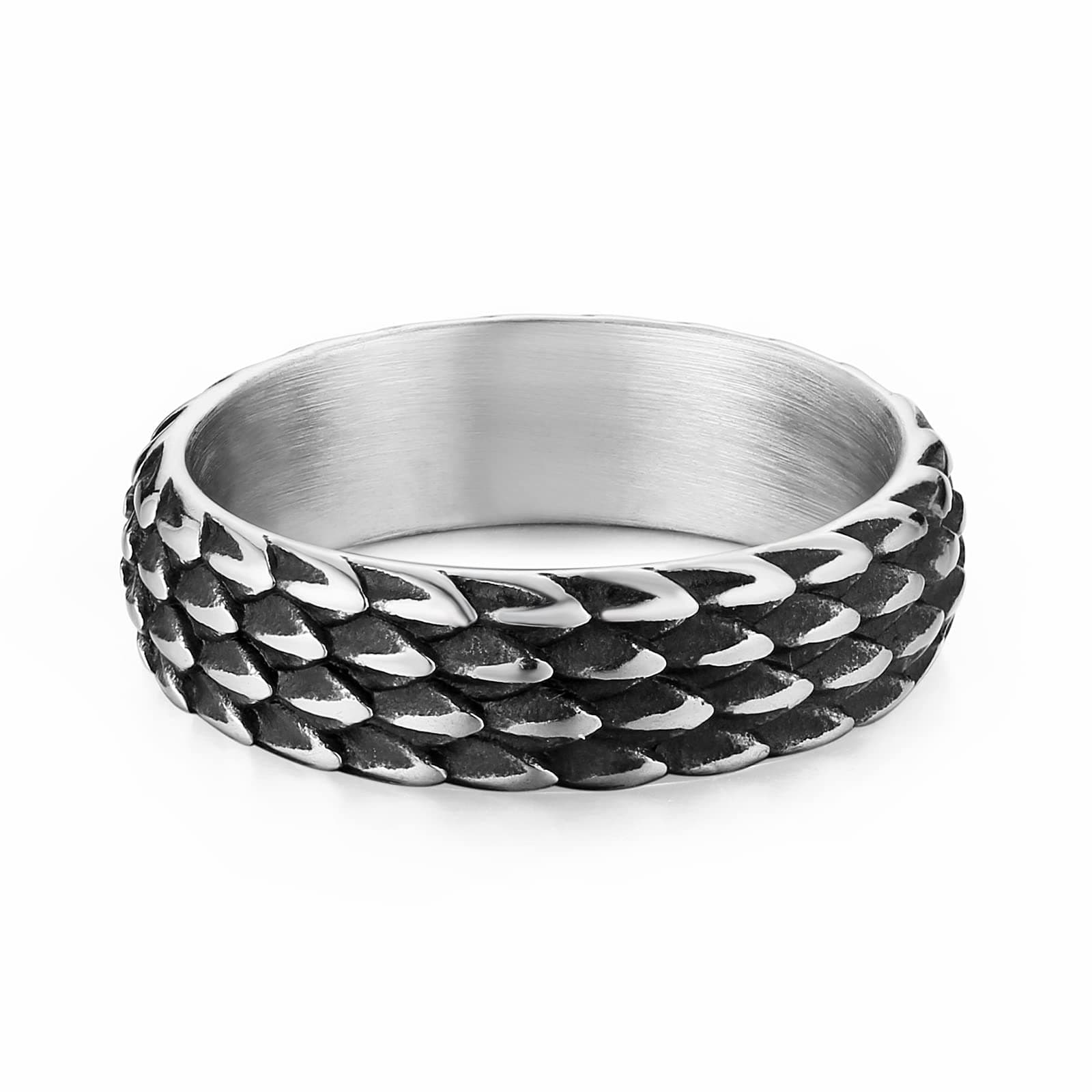 Dragon Scale Ring Stainless Steel Vintage Gothic Punk Biker Jewelry Gift