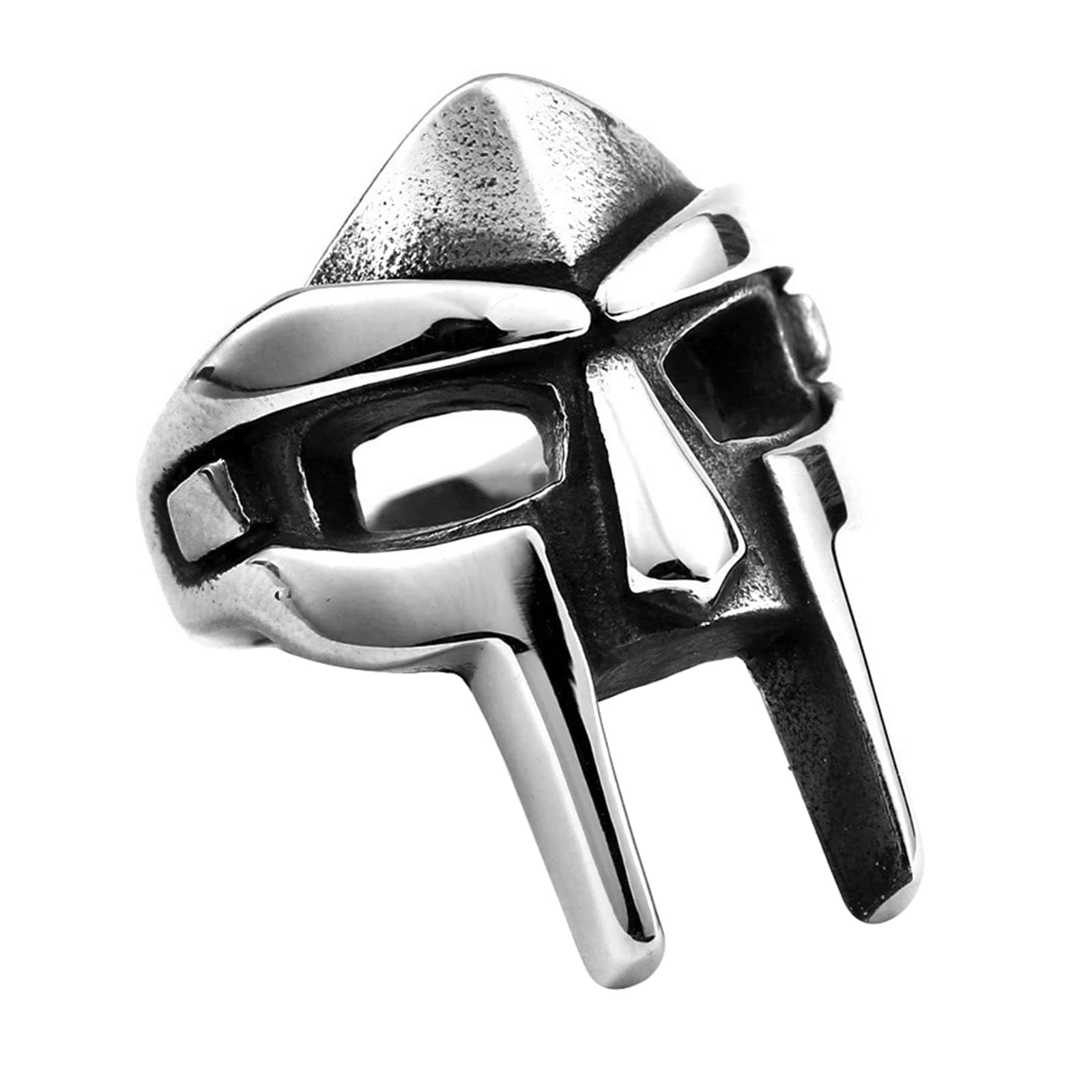 Men's Vintage Stainless Steel Doom Mask Ring Gothic Punk Accessories