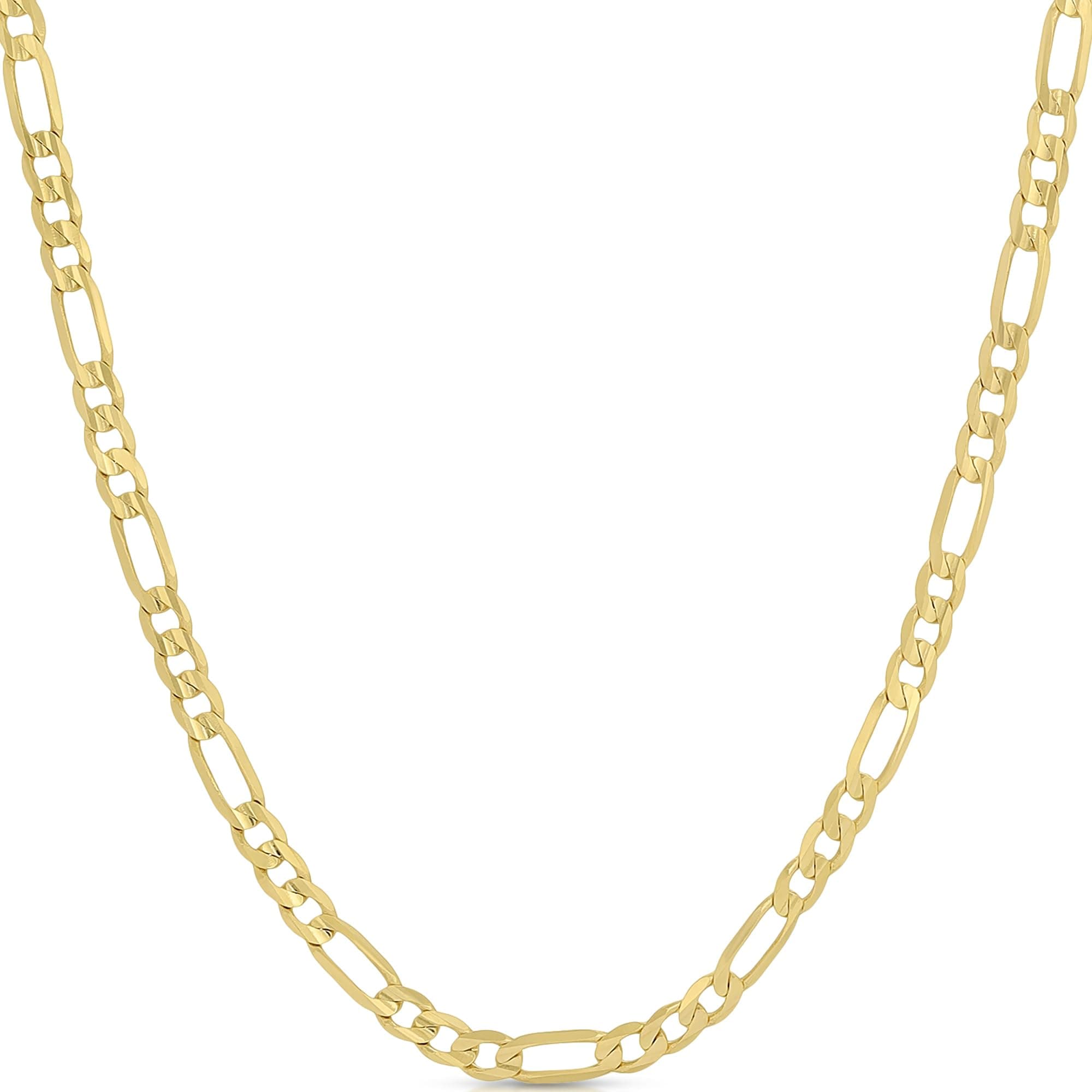 EVAYA Real Solid 14k Gold Figaro Chain - Durable, Tarnish-Resistant