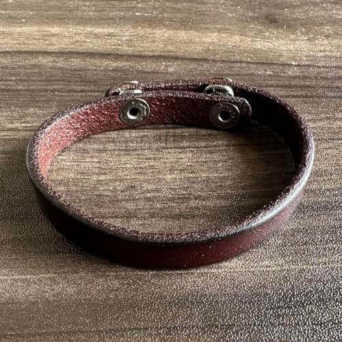 Pitmmord Punk Rock Thin Faux Leather Wristband Adjustable Arm Cuff