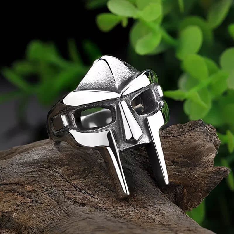 Men's Vintage Stainless Steel Doom Mask Ring Gothic Punk Accessories