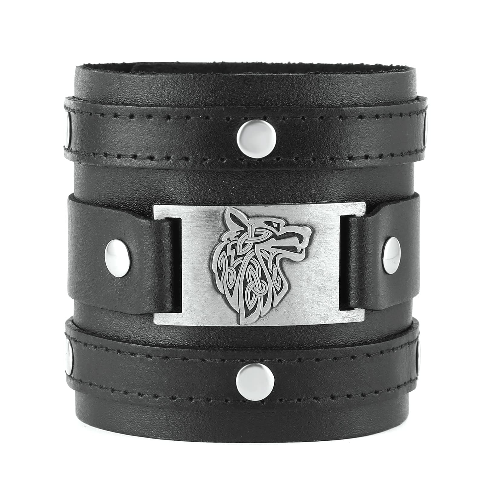 Men's Viking Style Leather Cuff Bracelet