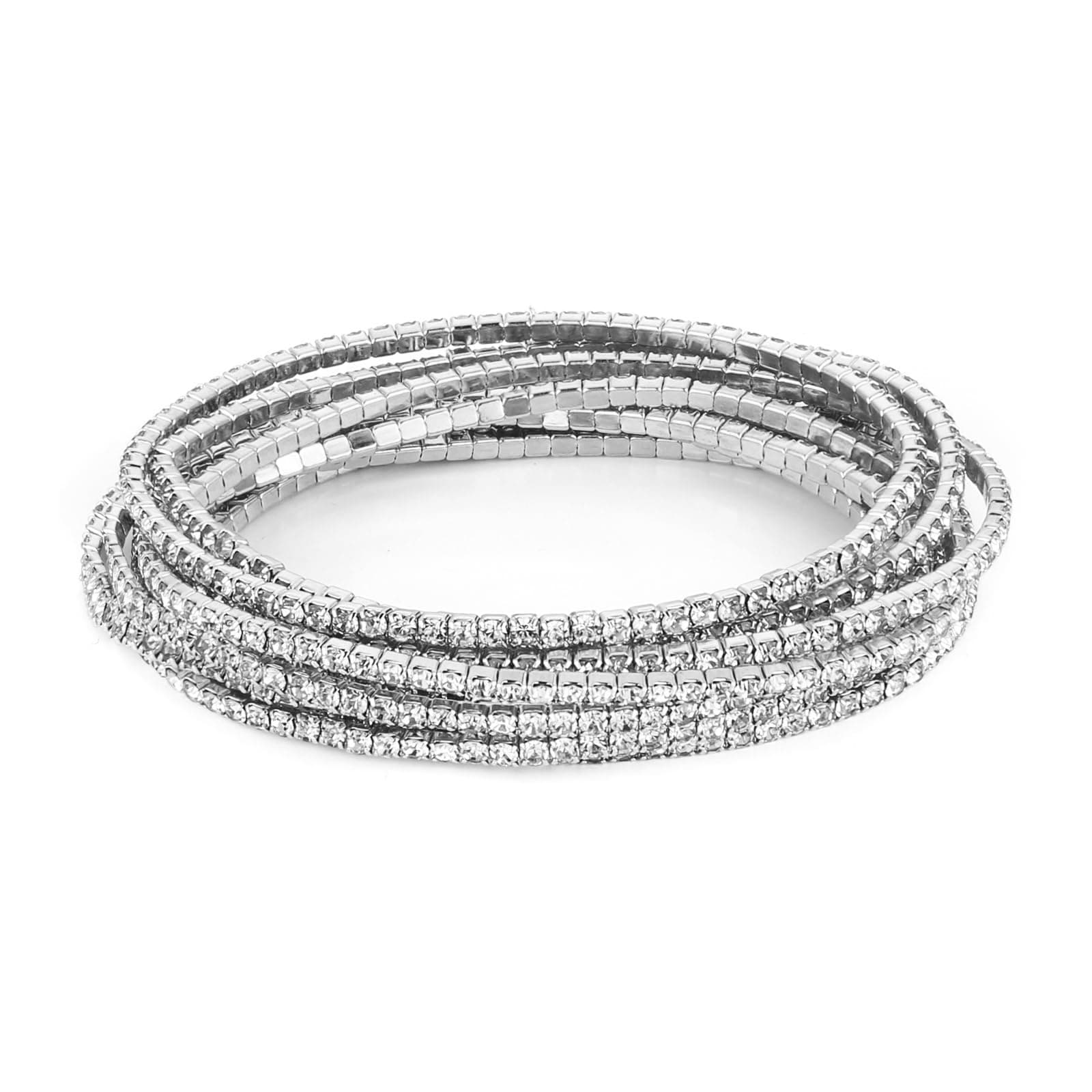 10 Pcs Tennis Bracelets Set for Women Girl Wedding Party Jewelry Gift
