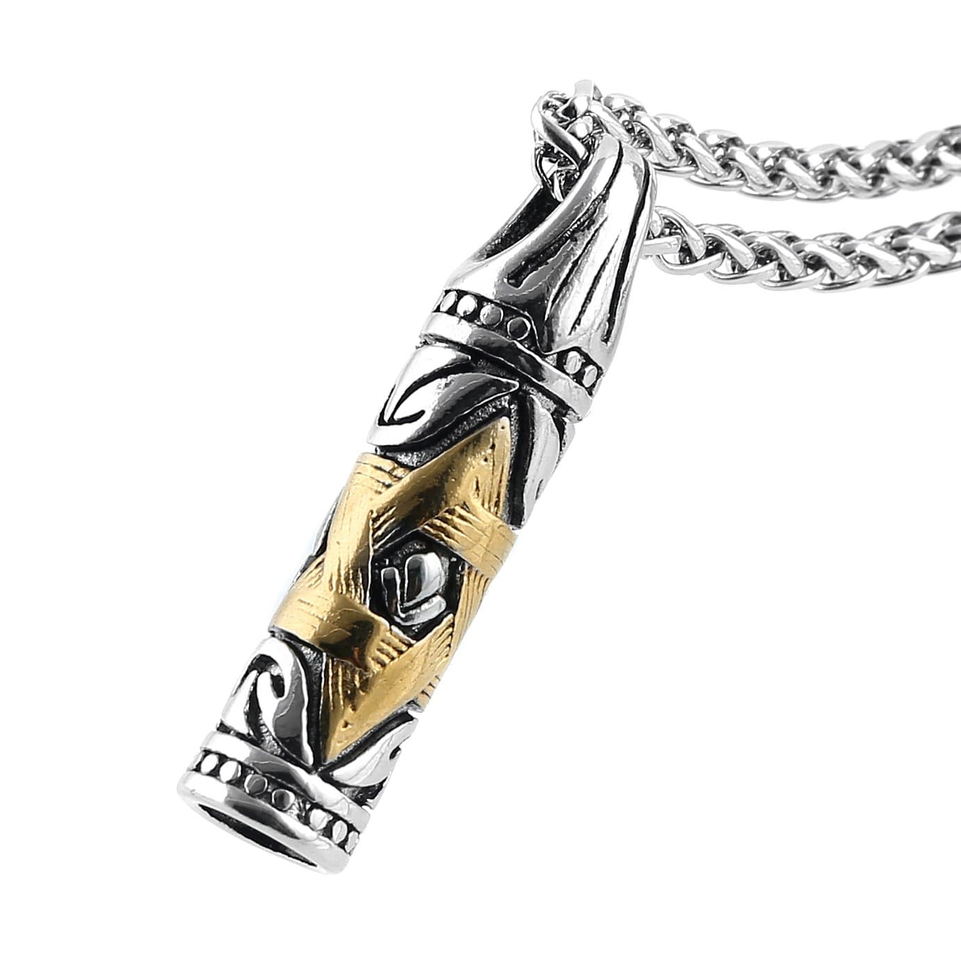 HZMAN Star of David Pendant Necklace Women Men Stainless Steel Israel Necklace