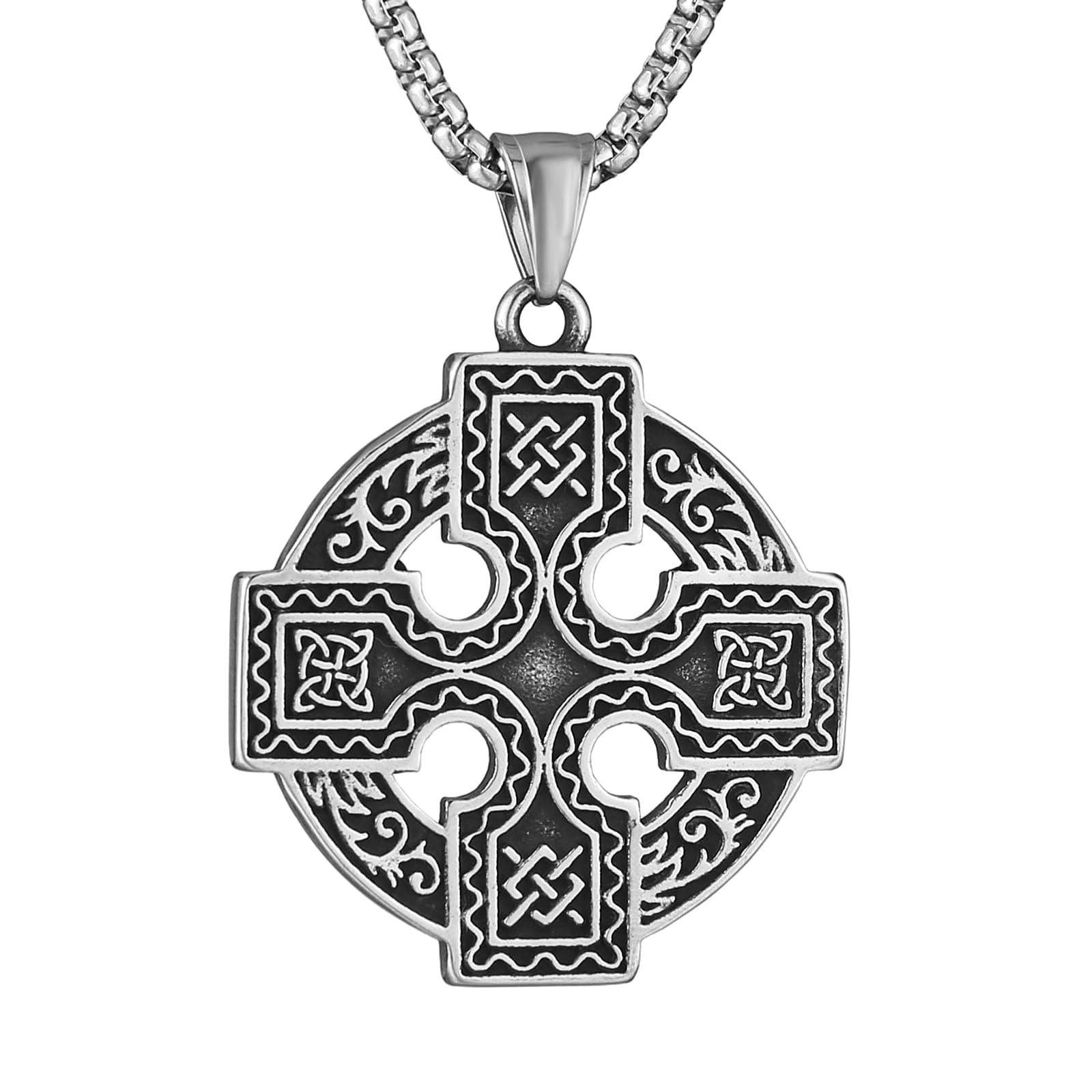 Stainless Steel Celtic Knot Necklace for Women Men