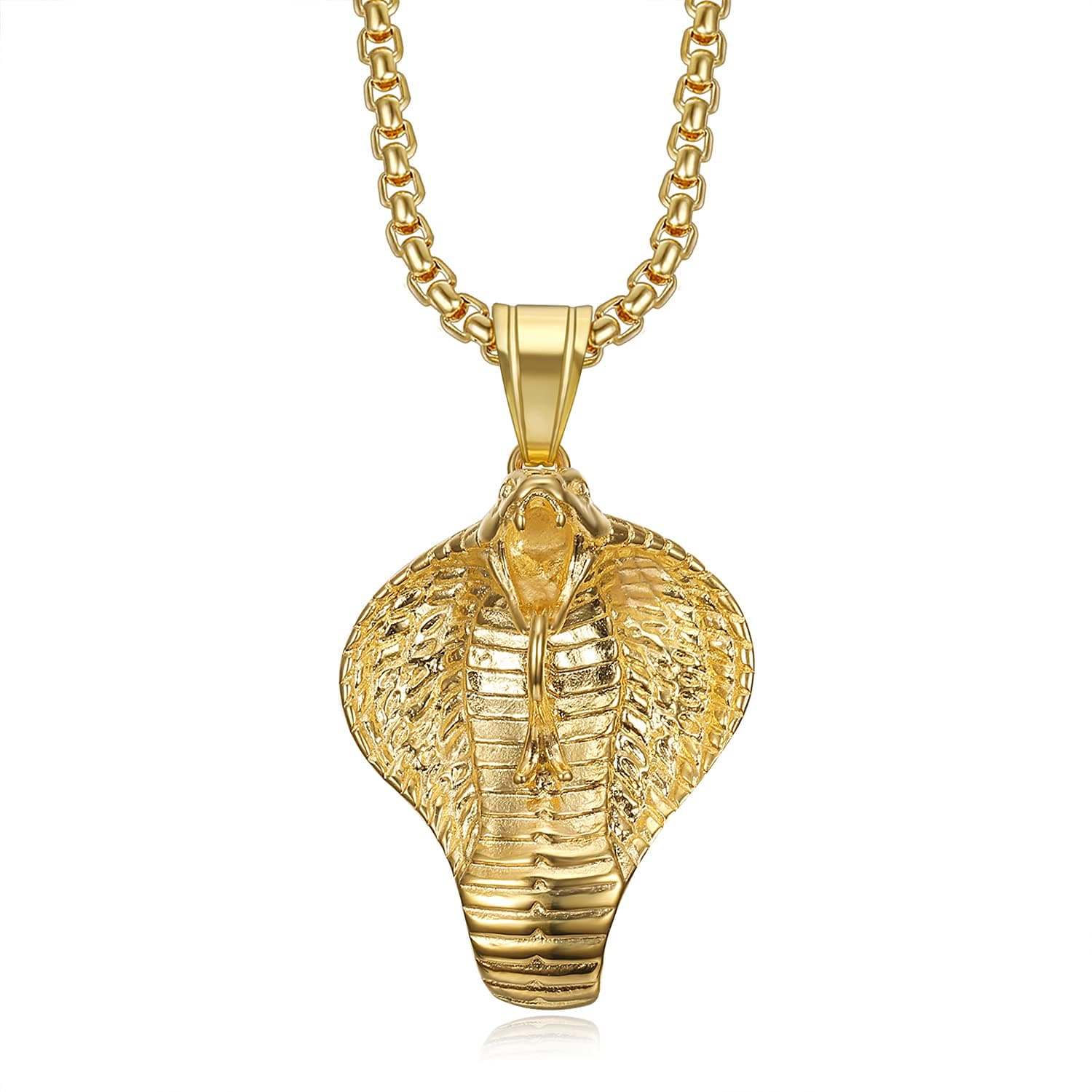 Gothic Snake Pendant Necklace for Men and Women