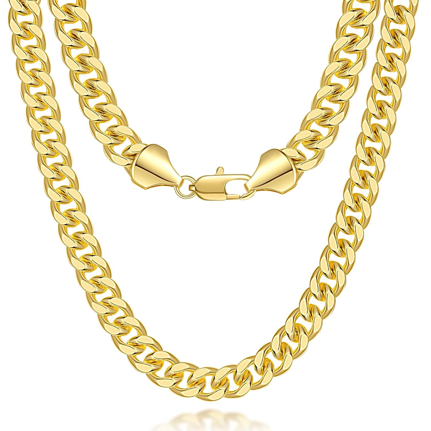 KROMPG 14K Gold Chain Necklace for Men and Women