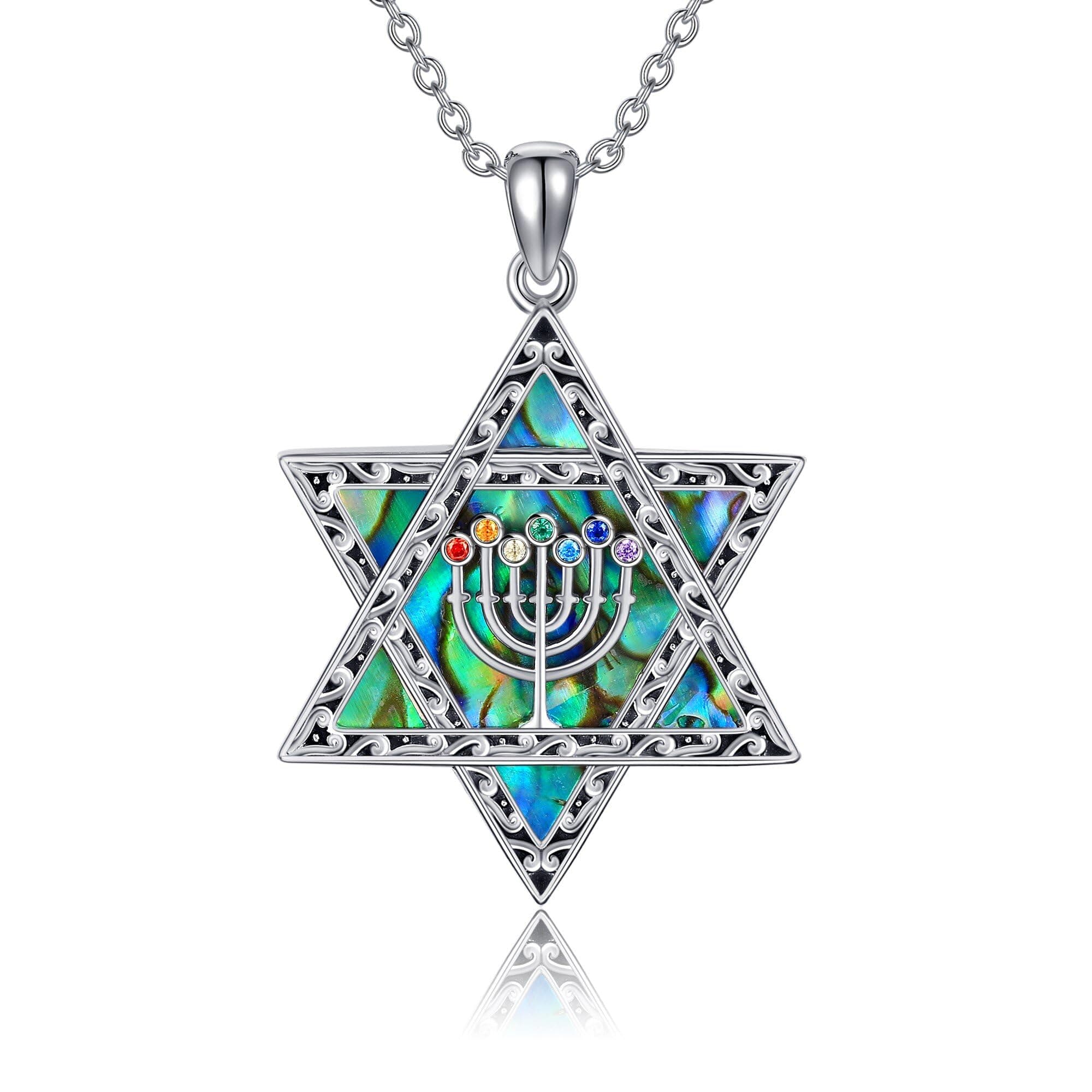 Sterling Silver Star of David Necklace for Women