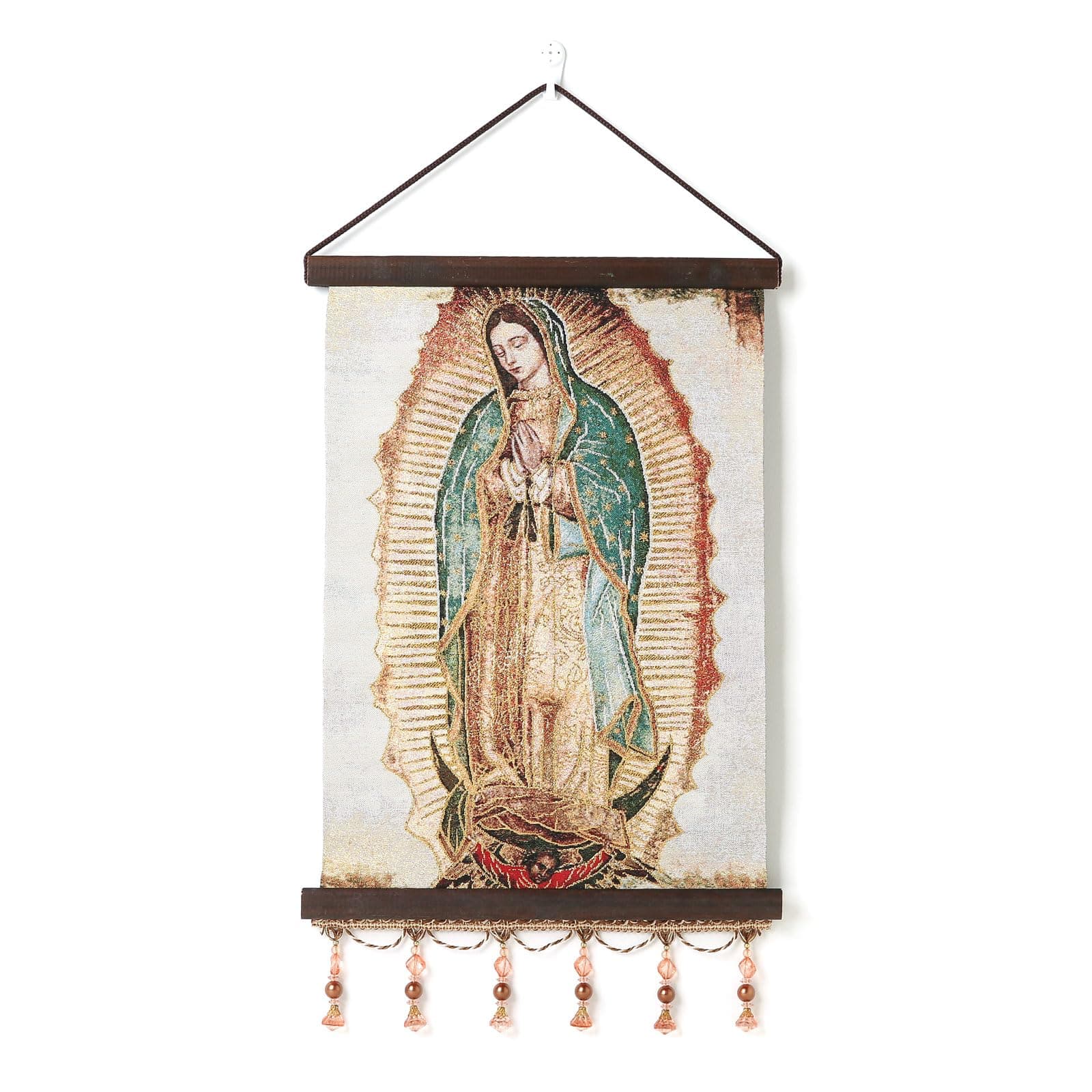HZMAN Virgin Mary Retro Wall Art Decor - Handmade 17x12 Inch Framed Print for Living Room and Bedroom