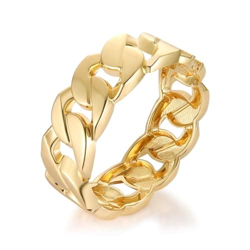 Chunky Cuban Chain Cuff Bracelet for Women