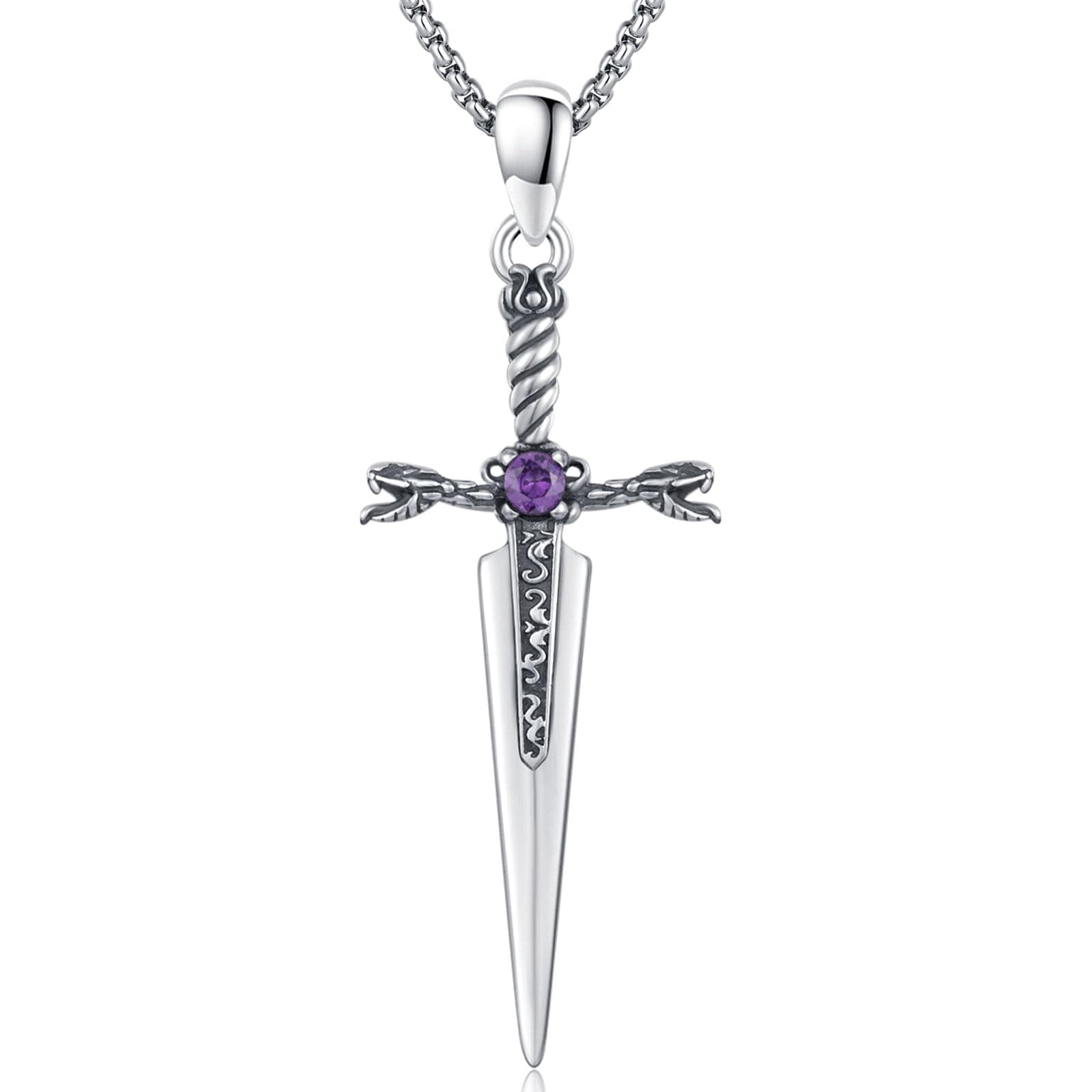DRINSPER Thor's Hammer Necklace 925 Sterling Silver Norse Jewelry for Men Women