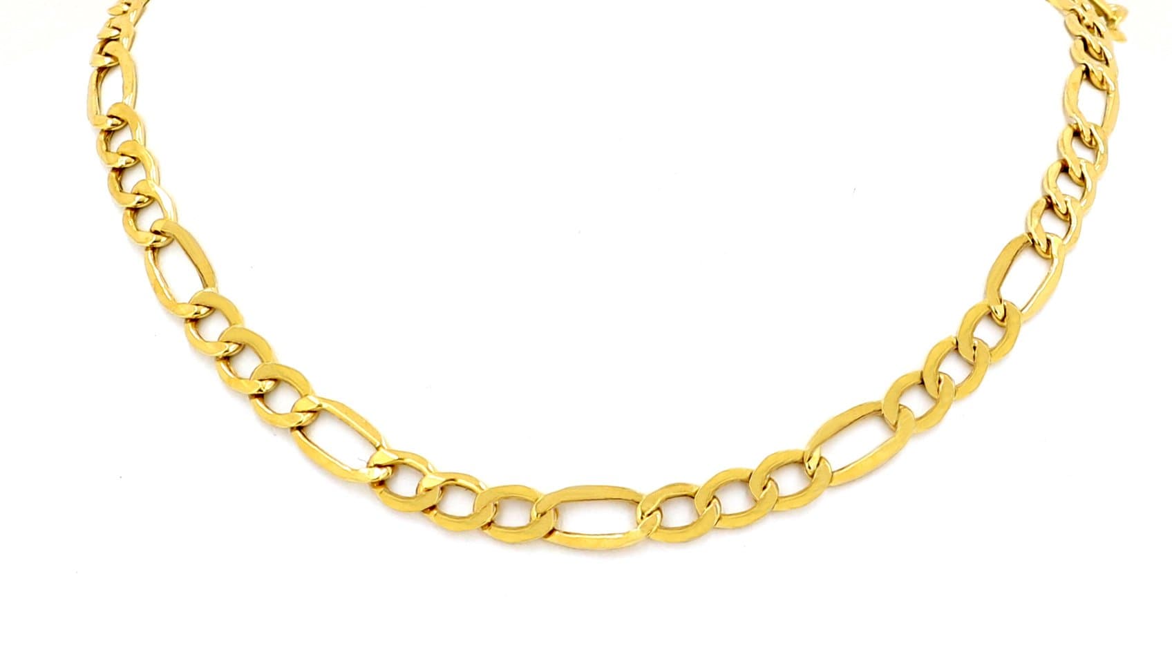 Solid 14k Yellow Gold Figaro Chain, 5.0mm, 16 to 24
