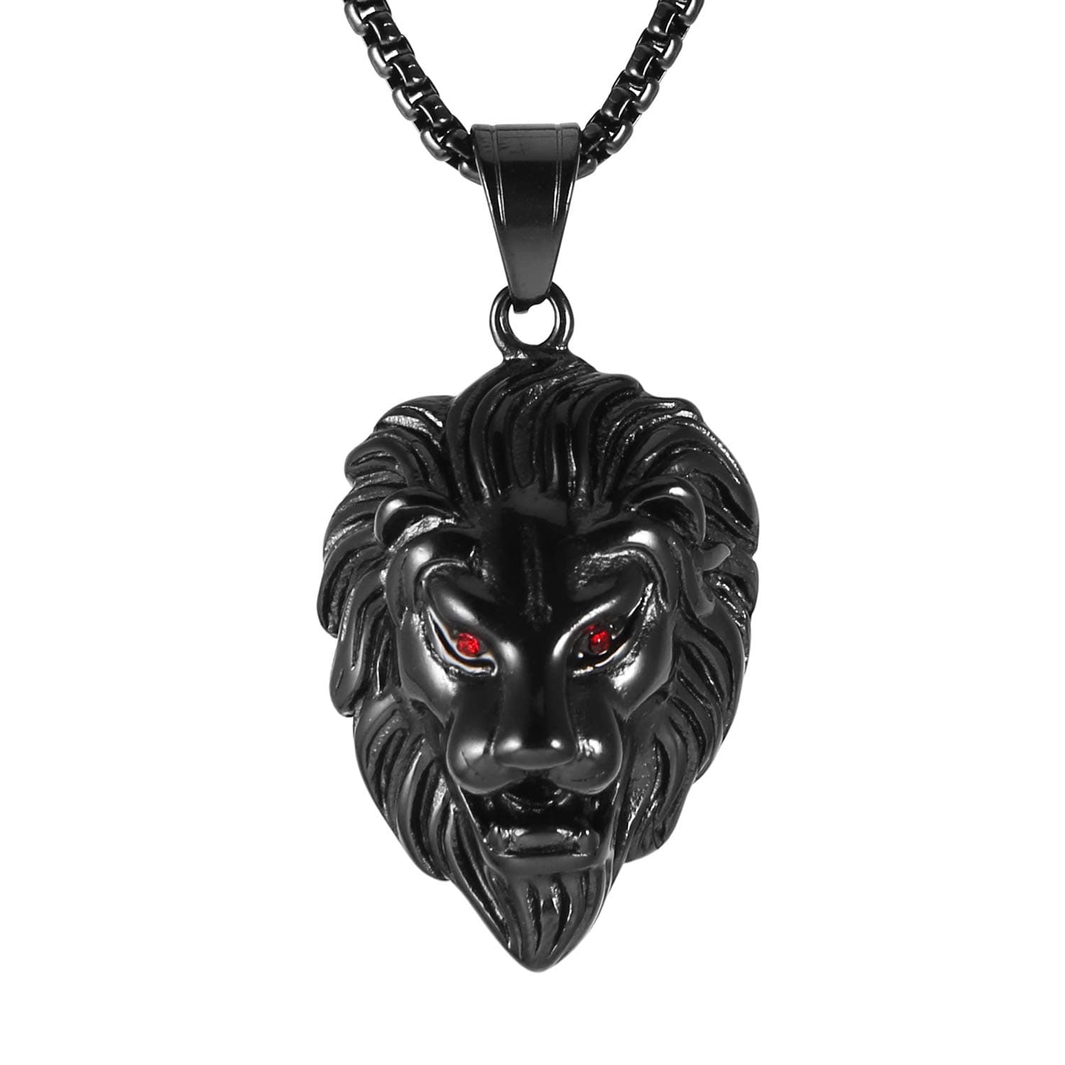 Stainless Steel Lion King Pendant Necklace for Men