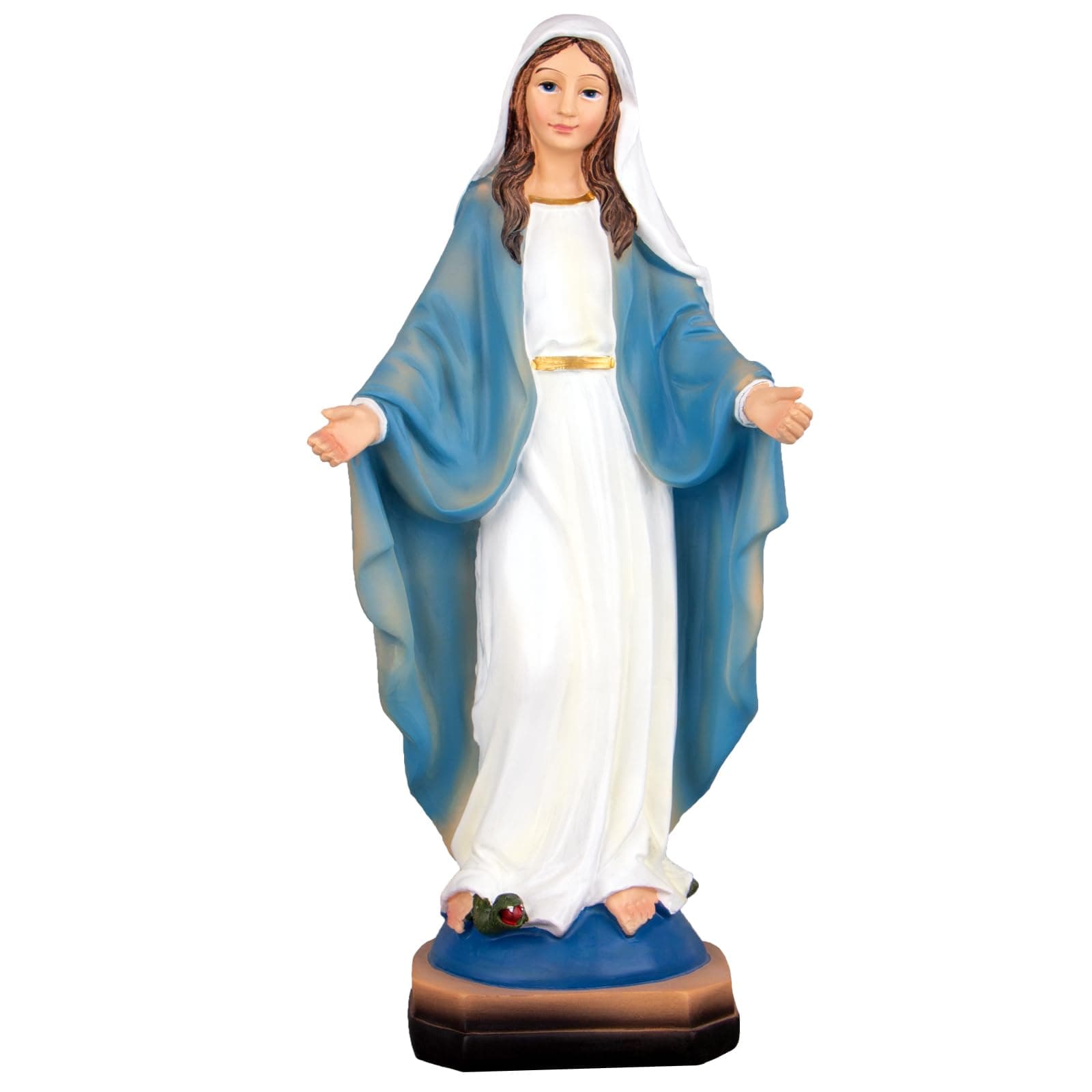 KEEPKAP Virgin Mary Statue, 8.5 Inch Resin Figurine, Catholic Giftsindoors