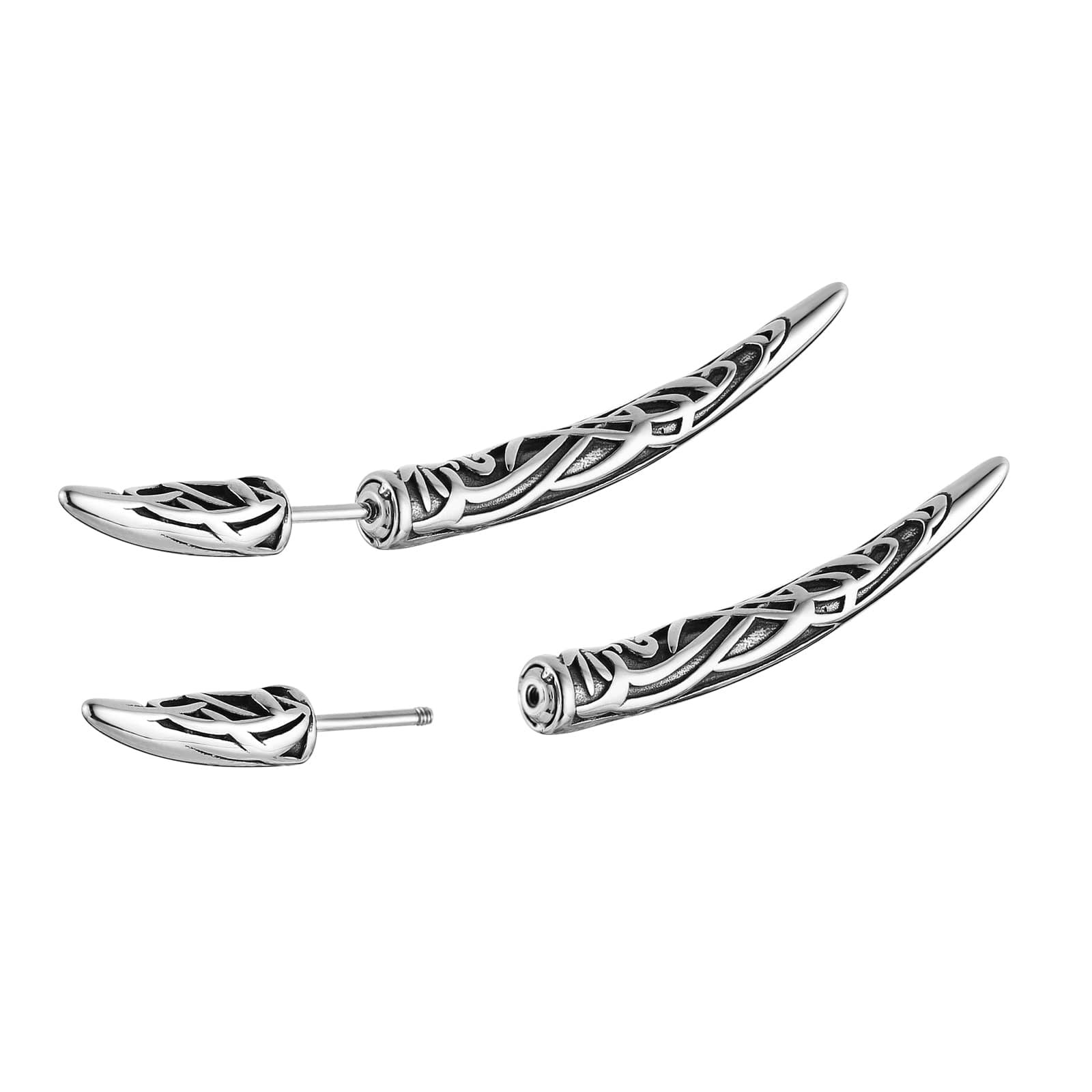 Stainless Steel Spike Stud Earrings for Men and Women