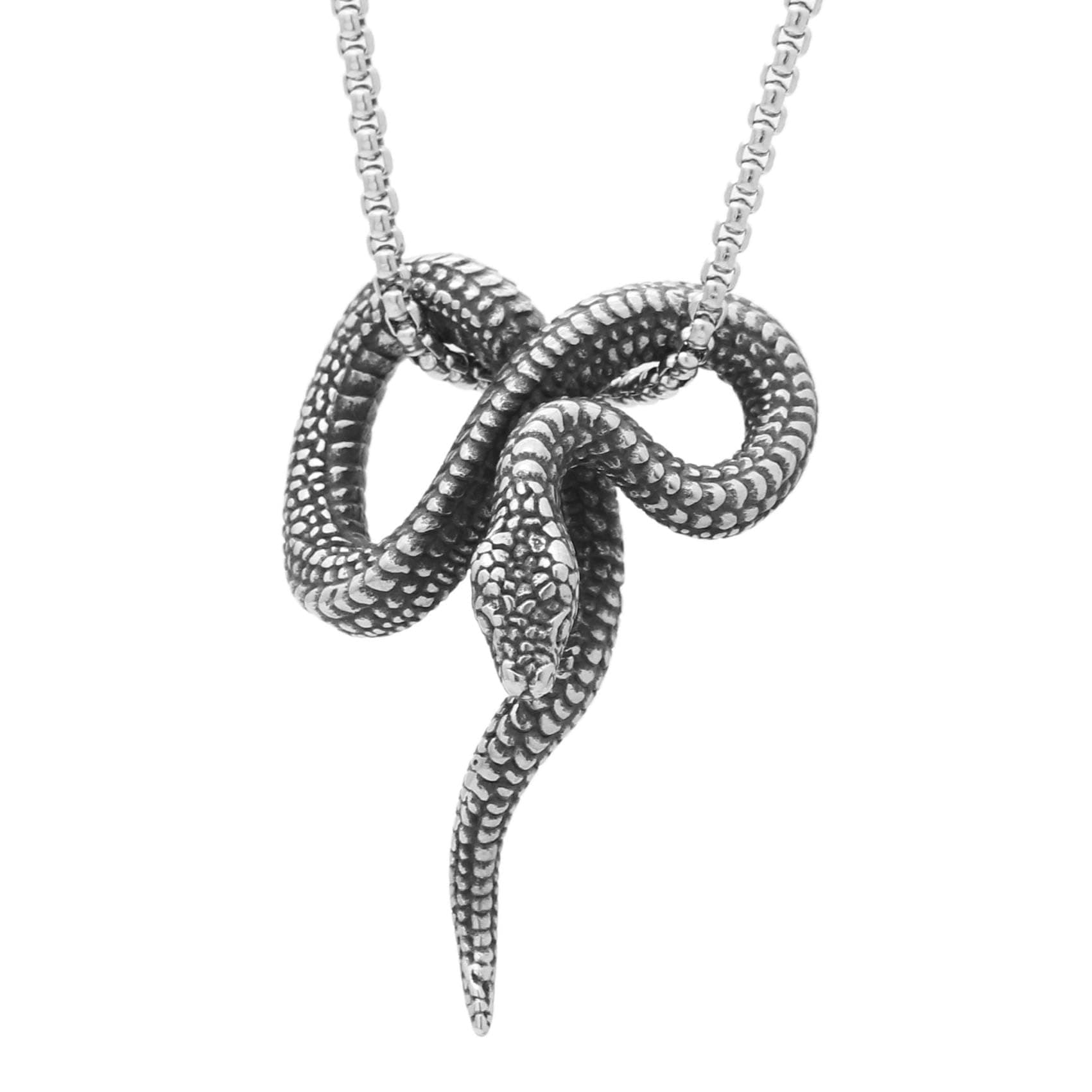 Shimeriti Stainless Steel Snake Pendant Hip Hop Jewelry