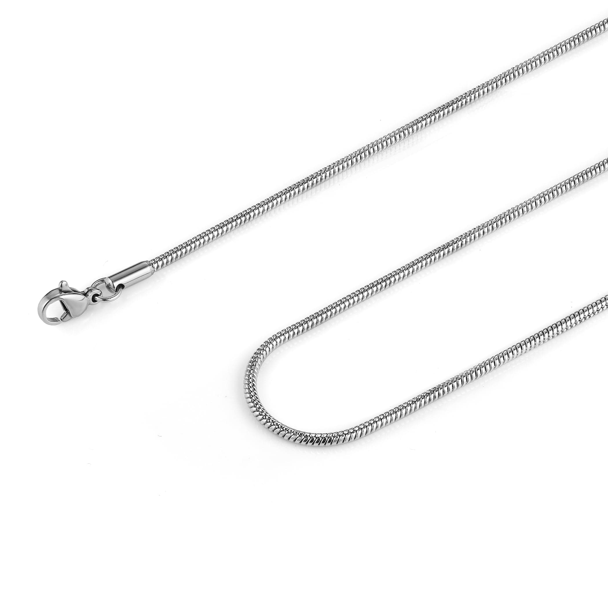 Thin Stainless Steel Snake Chain Necklace for Men and Women - Hip Hop Choker Necklace - 16-30 Jewelry Gift
