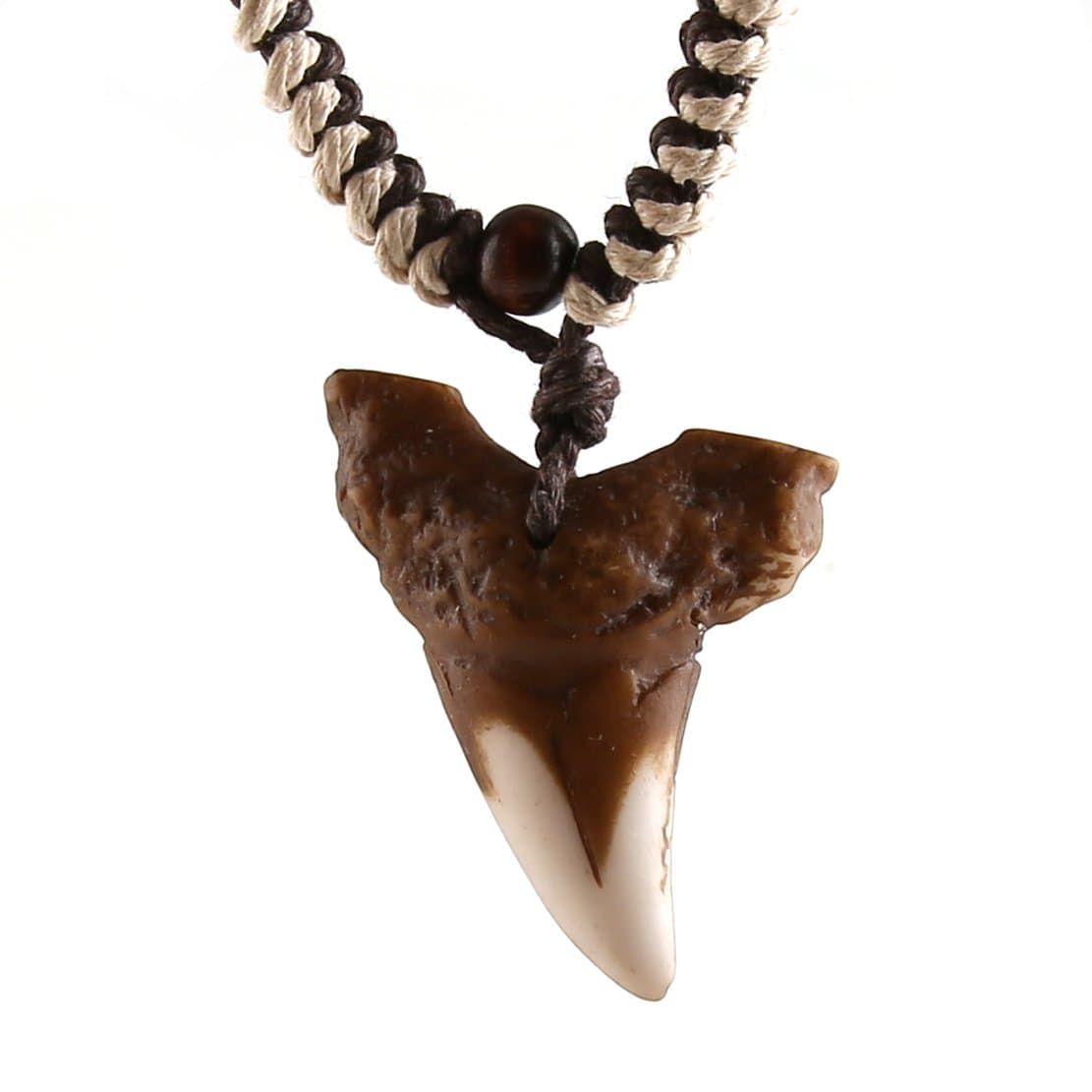 HZMAN Hawaiian Shark Teeth Pendant - Surf Style Resin Necklace