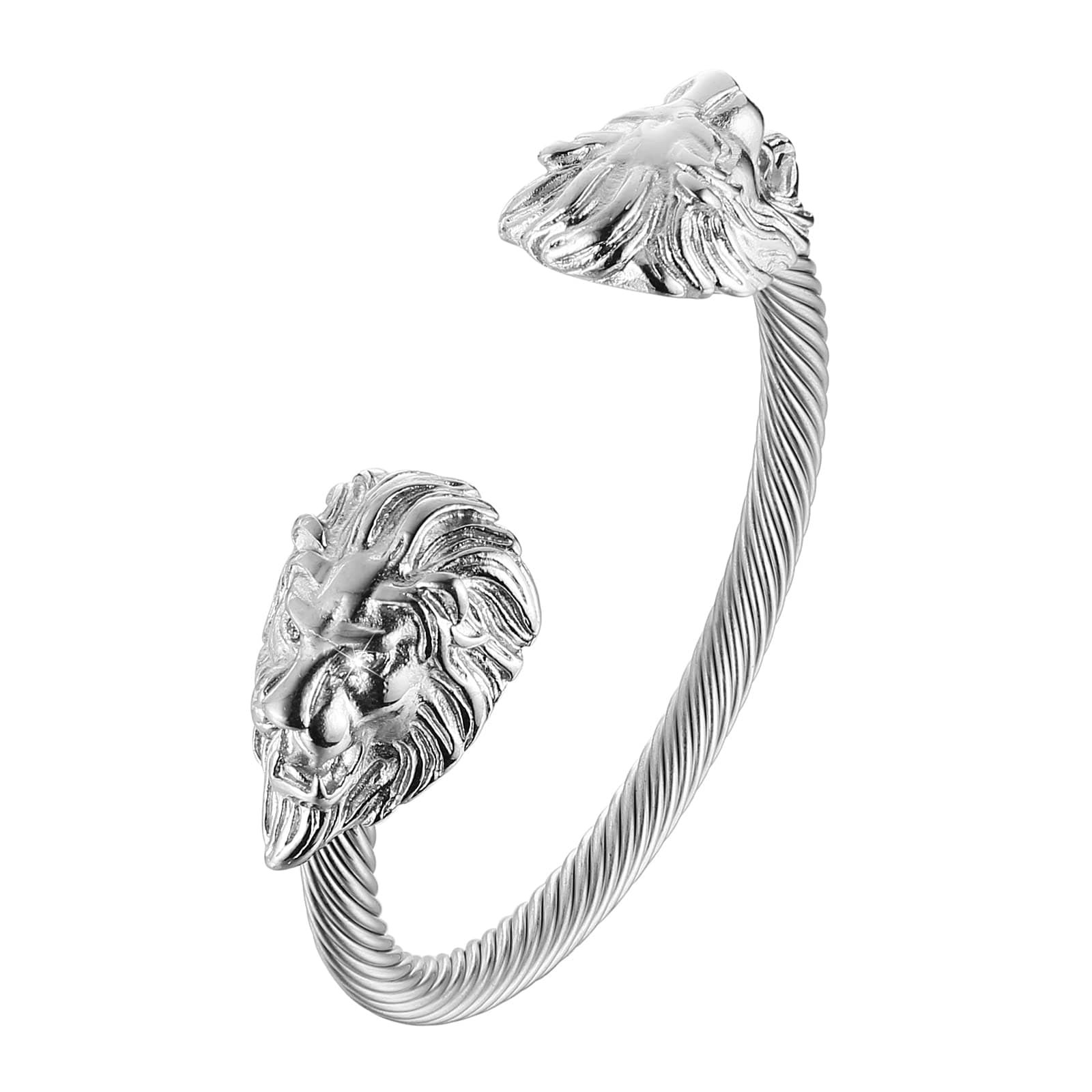 HZMAN Lion Bracelet Stainless Steel Gold Plated Biker Punk