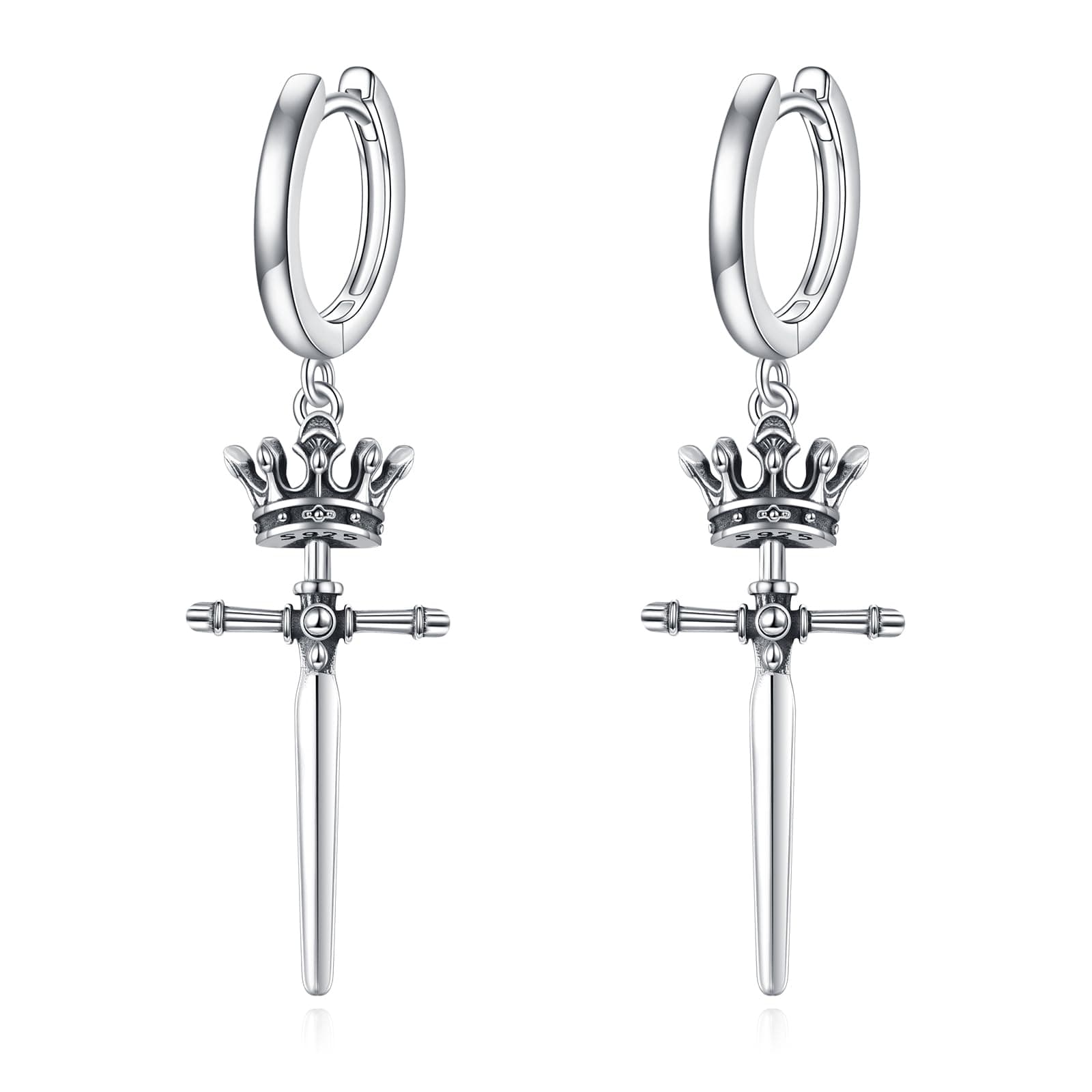 AINFQY Sword Drop Earrings 925 Sterling Silver Viking Jewelry