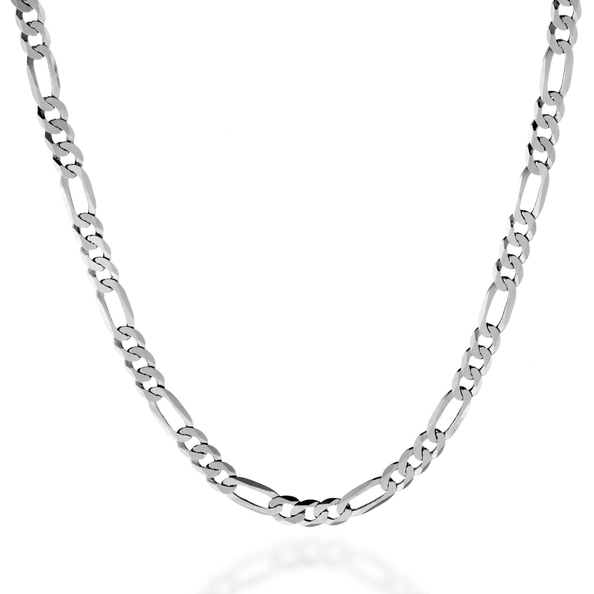 925 Sterling Silver Figaro Chain Necklace for Men, Women, Girls, Boys - 5MM - 16-30 Inch - Made in Italy - Gift Box Included