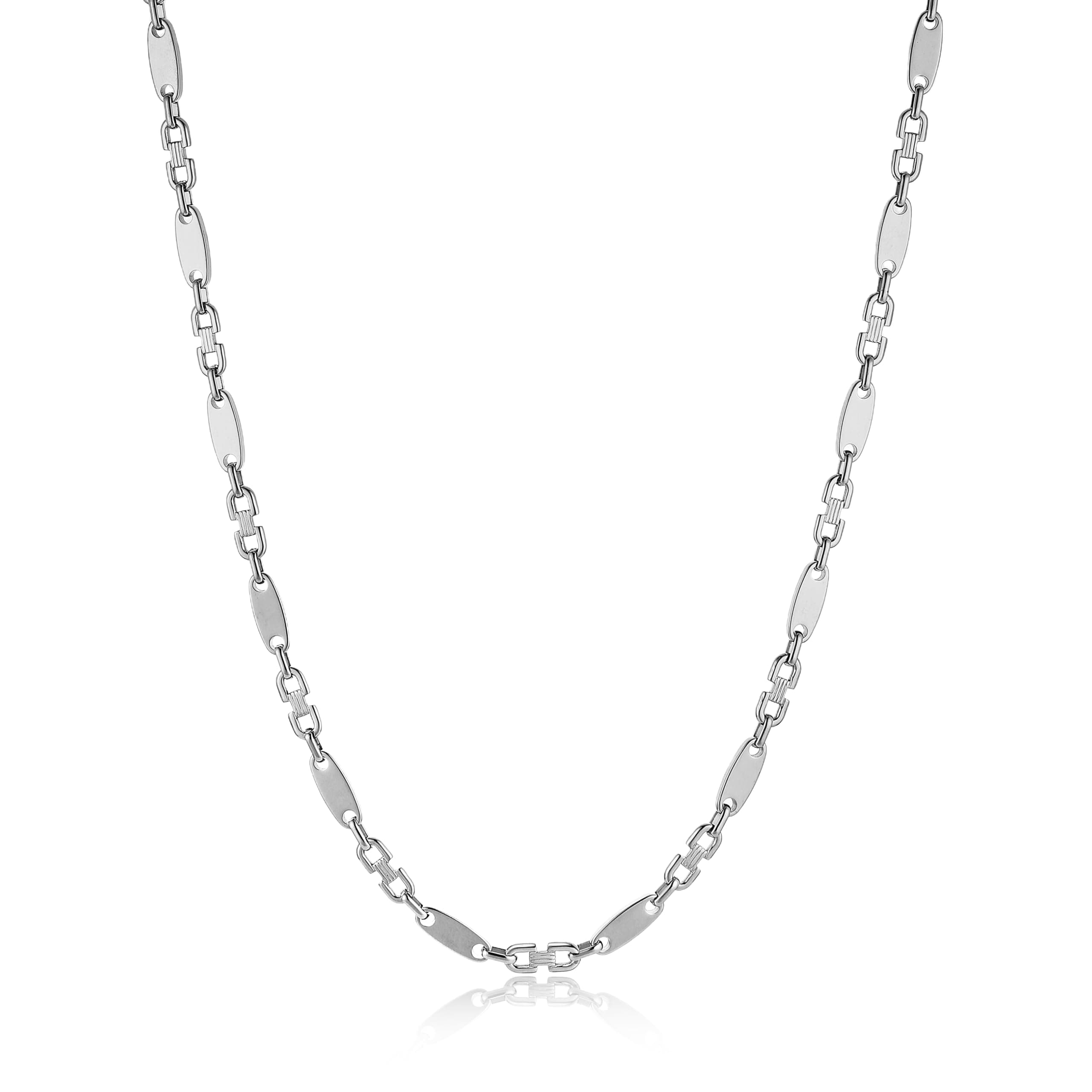HZMAN 7mm Stainless Steel Chain for Men, 18'', 22'', 26''