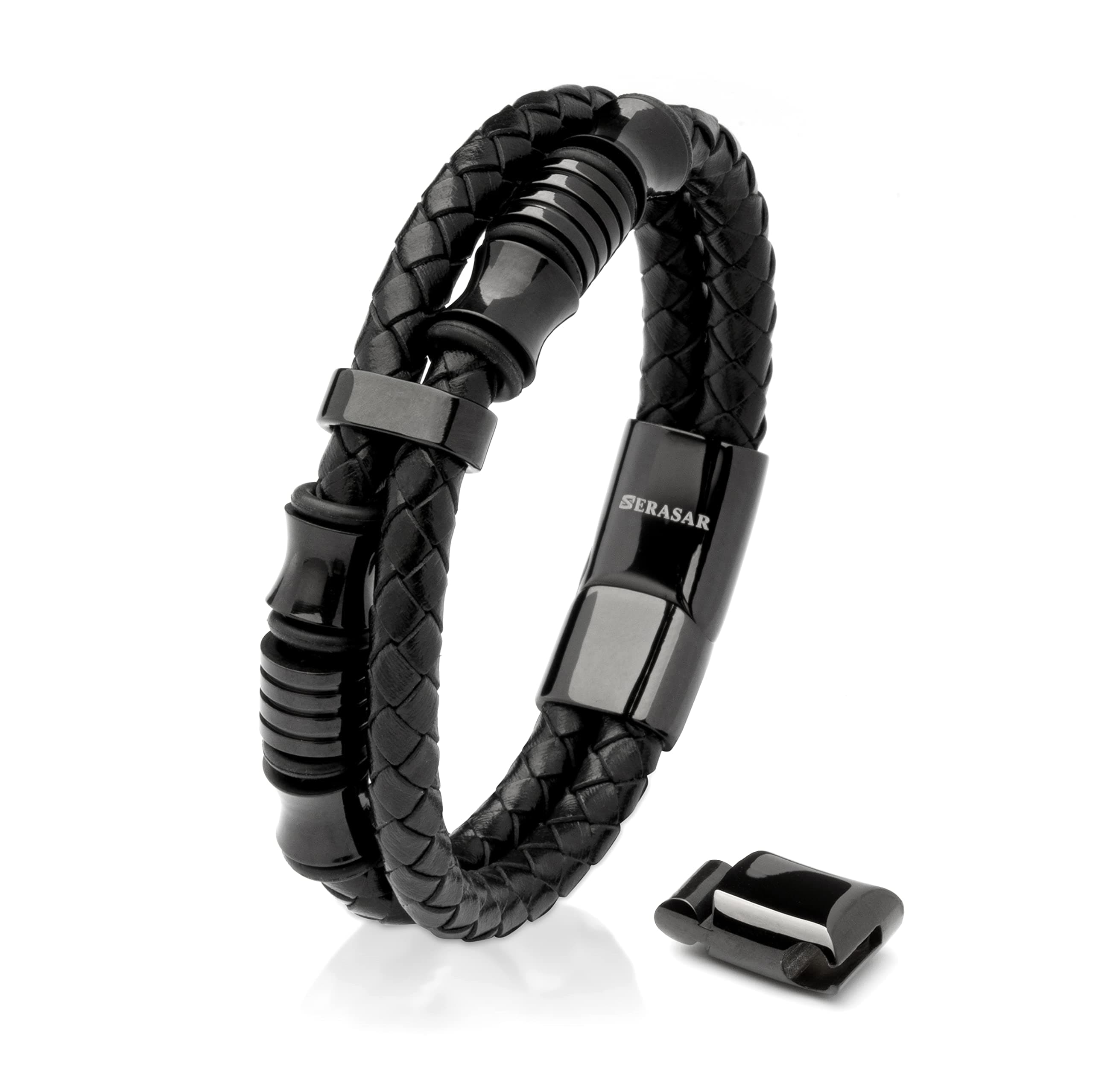 Premium Leather Bracelet for Men | Stainless Steel Clasp | Three Colors