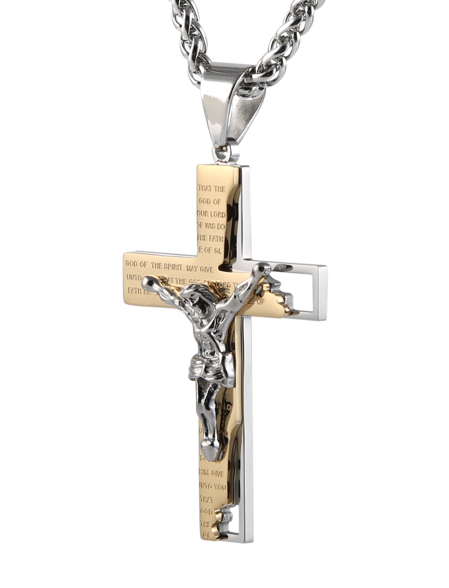 Men's Stainless Steel Cross Necklace