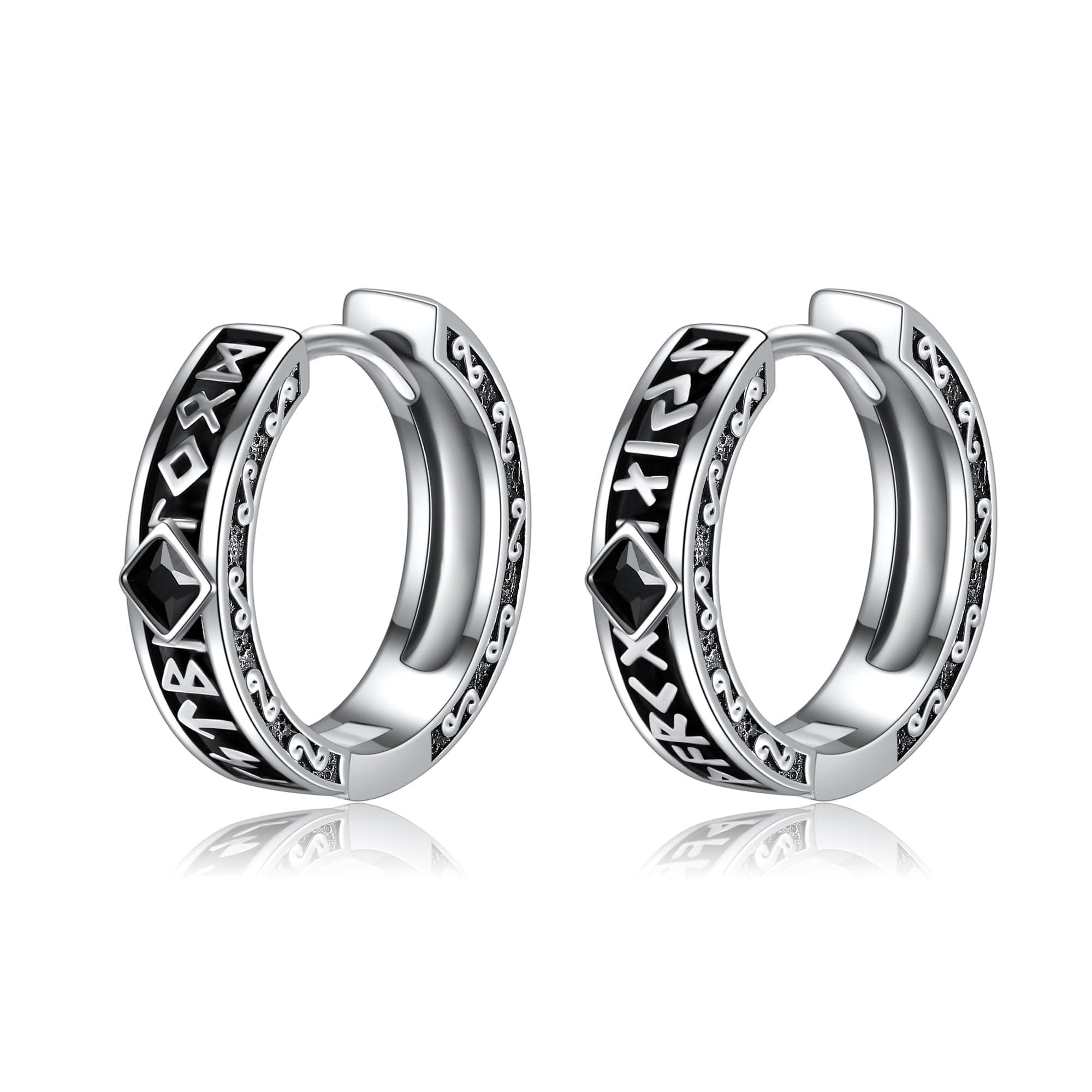 Celtic Knot Hoop Earrings 925 Sterling Silver Vintage Irishmens Women