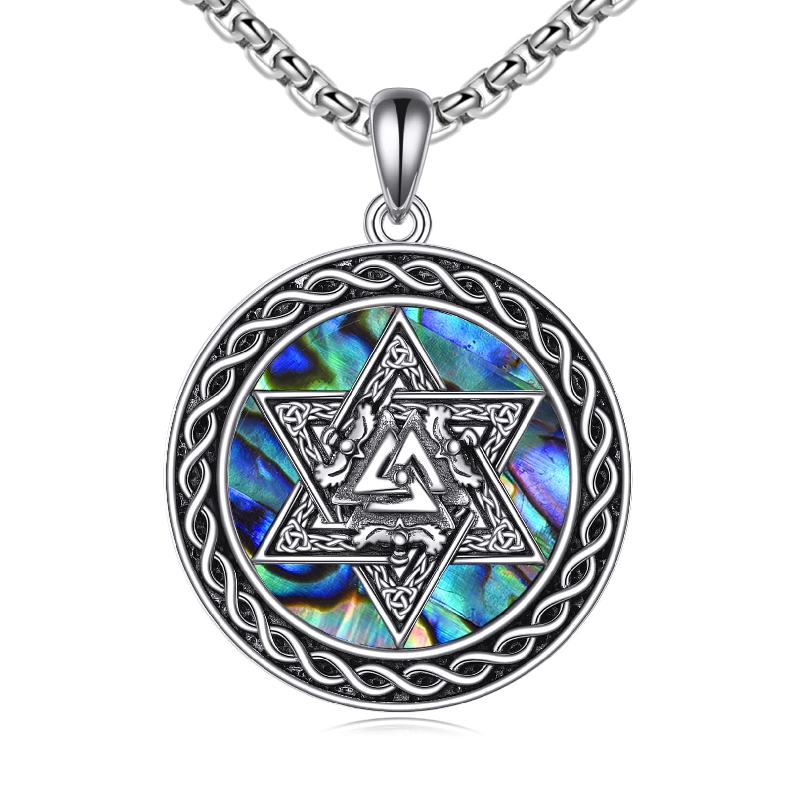 Nordic Viking Star of David Necklaces for Men and Women