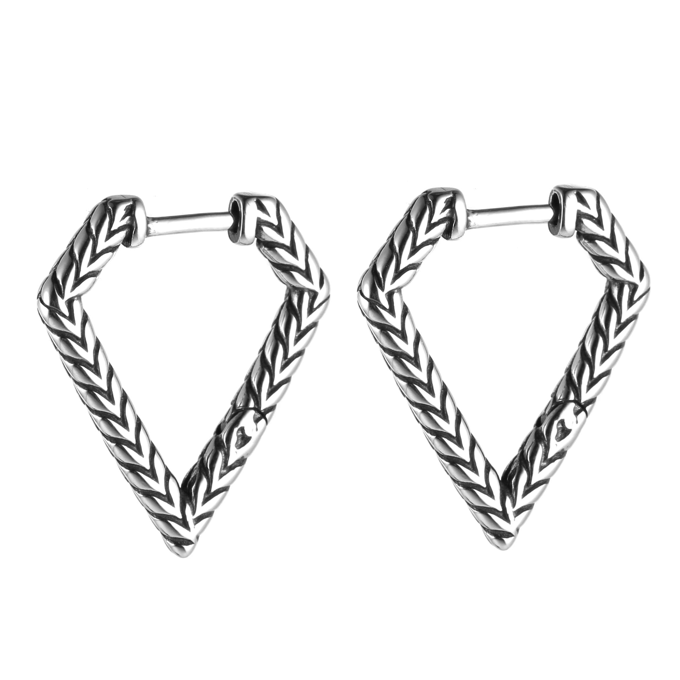 HZMAN Bike Punk Stainless Steel Hoop Earrings, Perfect Gift for Holidays and Weddings