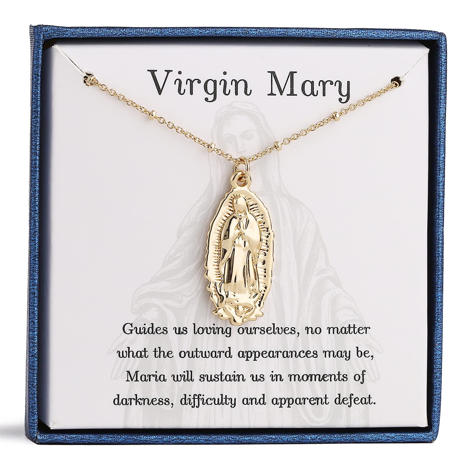 Ascona Virgin Mary Gold/Silver Pendant Necklace for Women