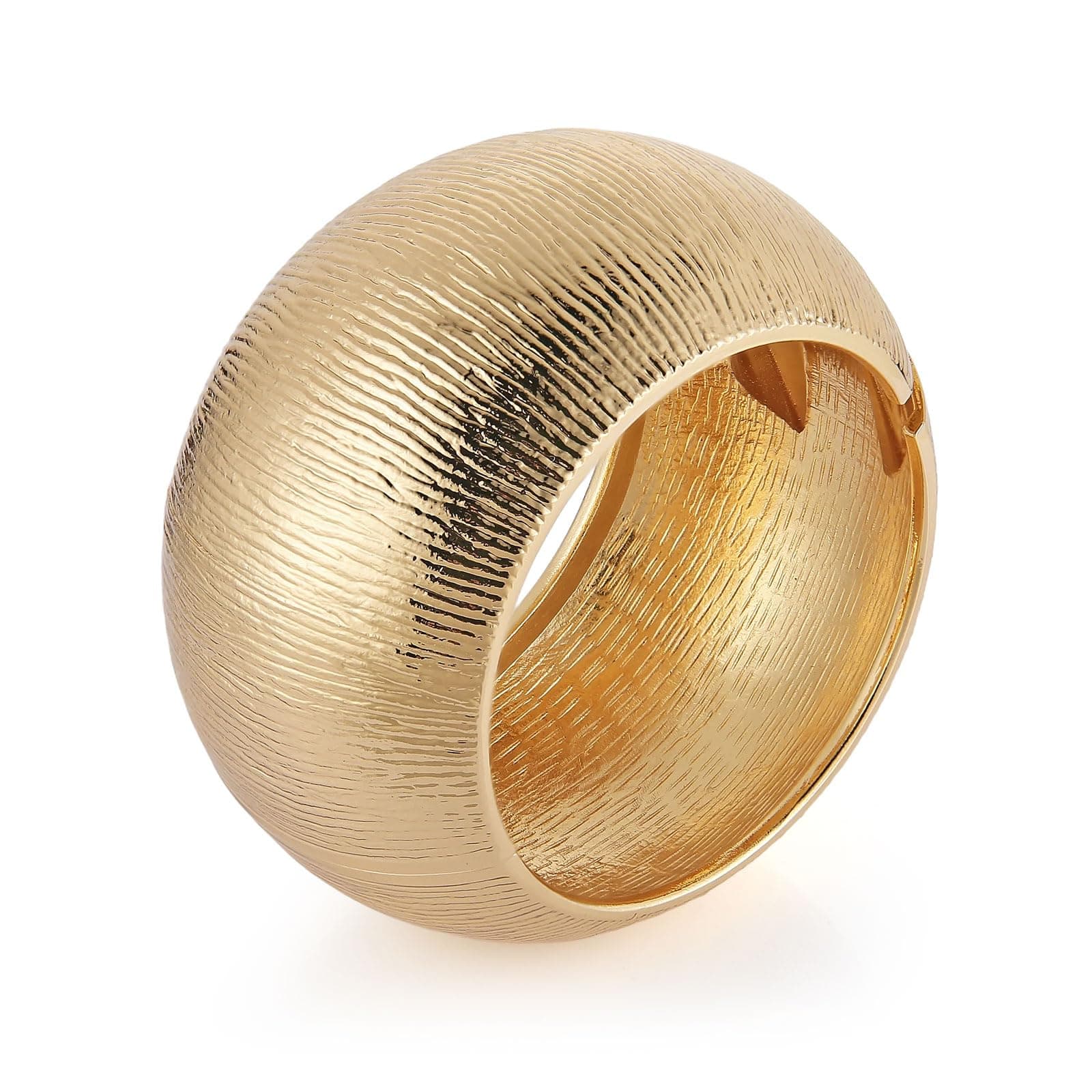HZMAN Thick Wide Chunky 7.0 Inch Bangle Bracelet for Women